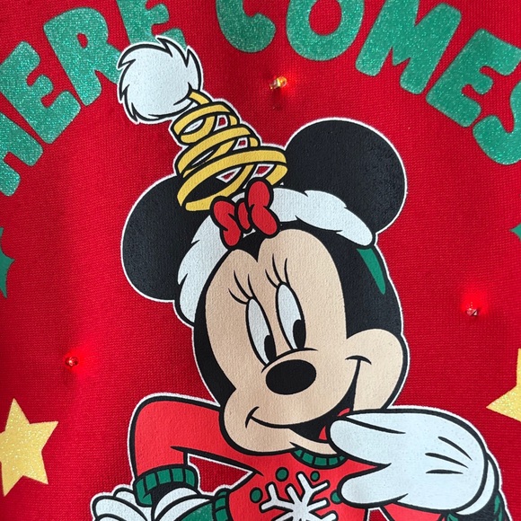 Disney Red Mickey Mouse Christmas Sweater - Picture 3 of 6